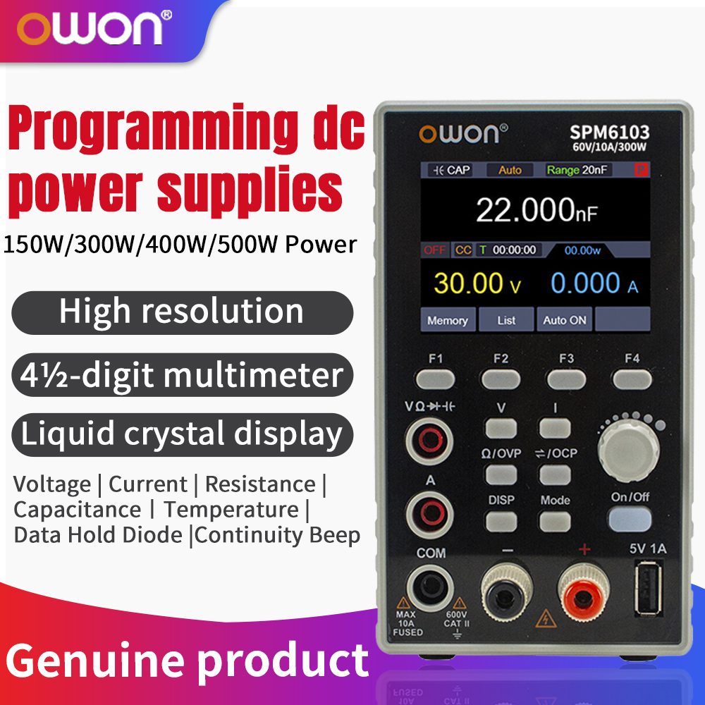 OWON SPM6103 Programmable DC P - Programmable Dc Power Supply 60V 10A ulasan dan harga